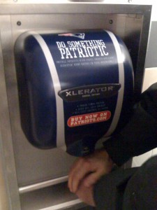Hand-Drier with the Patriots colours for sale.