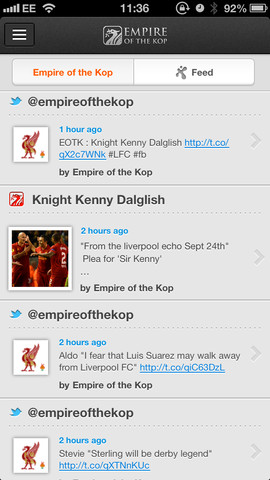 Empire of the Kop iPhone App