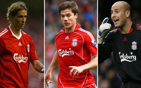 Fernando Torres Xabi Alonso Pepe Reina