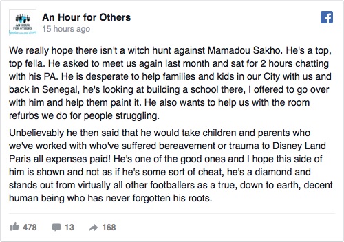 Mamadou Sakho charity
