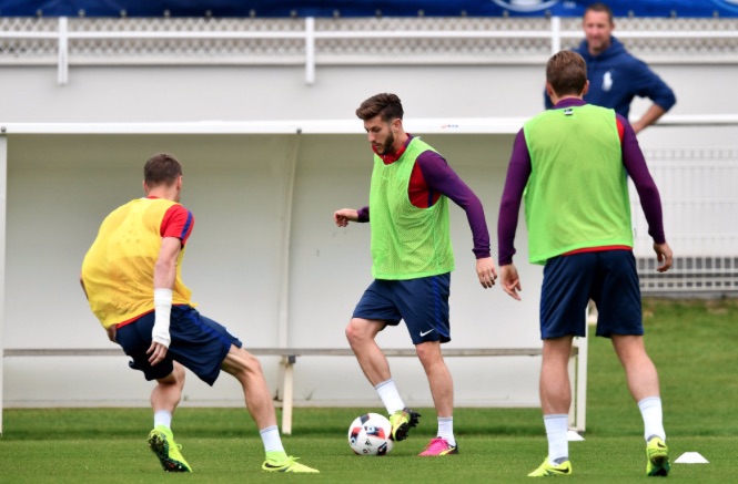 Adam Lallana England training
