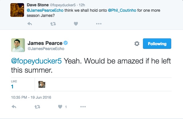 James Pearce, Coutinho
