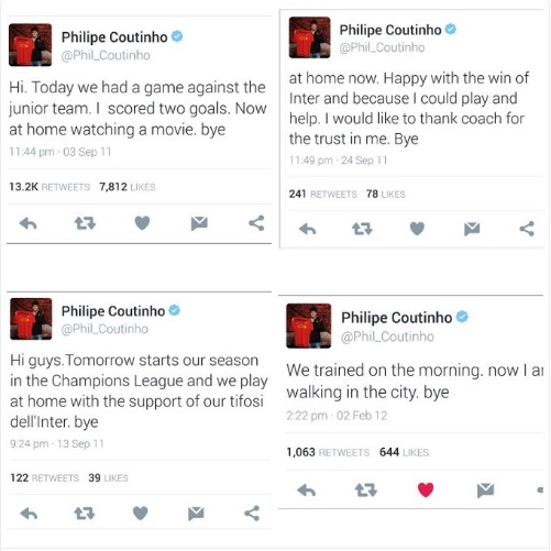 Coutinho Tweets