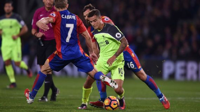 Philippe Coutinho, Yohan Cabaye, Joe Ledley, Liverpool, Crystal Palace