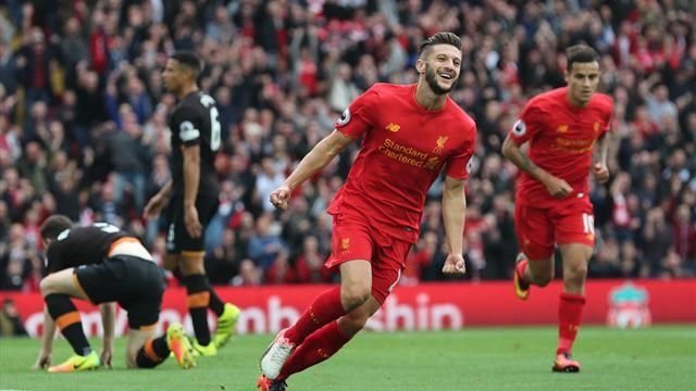 Adam Lallana, Philippe Coutinho, Curtis Davies, Liverpool, Hull