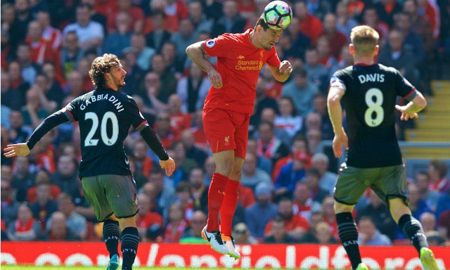 Dejan Lovren, Manolo Gabbiadini, Steven Davis, Liverpool, Southampton