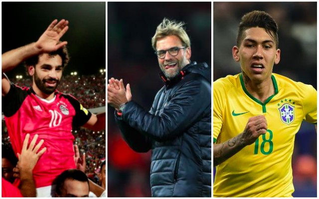 Salah, Klopp, Firmino