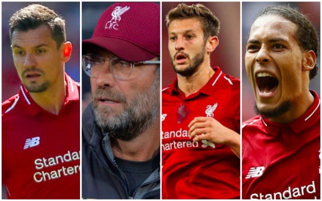 van Dijk, Lallana, Klopp, Lovren
