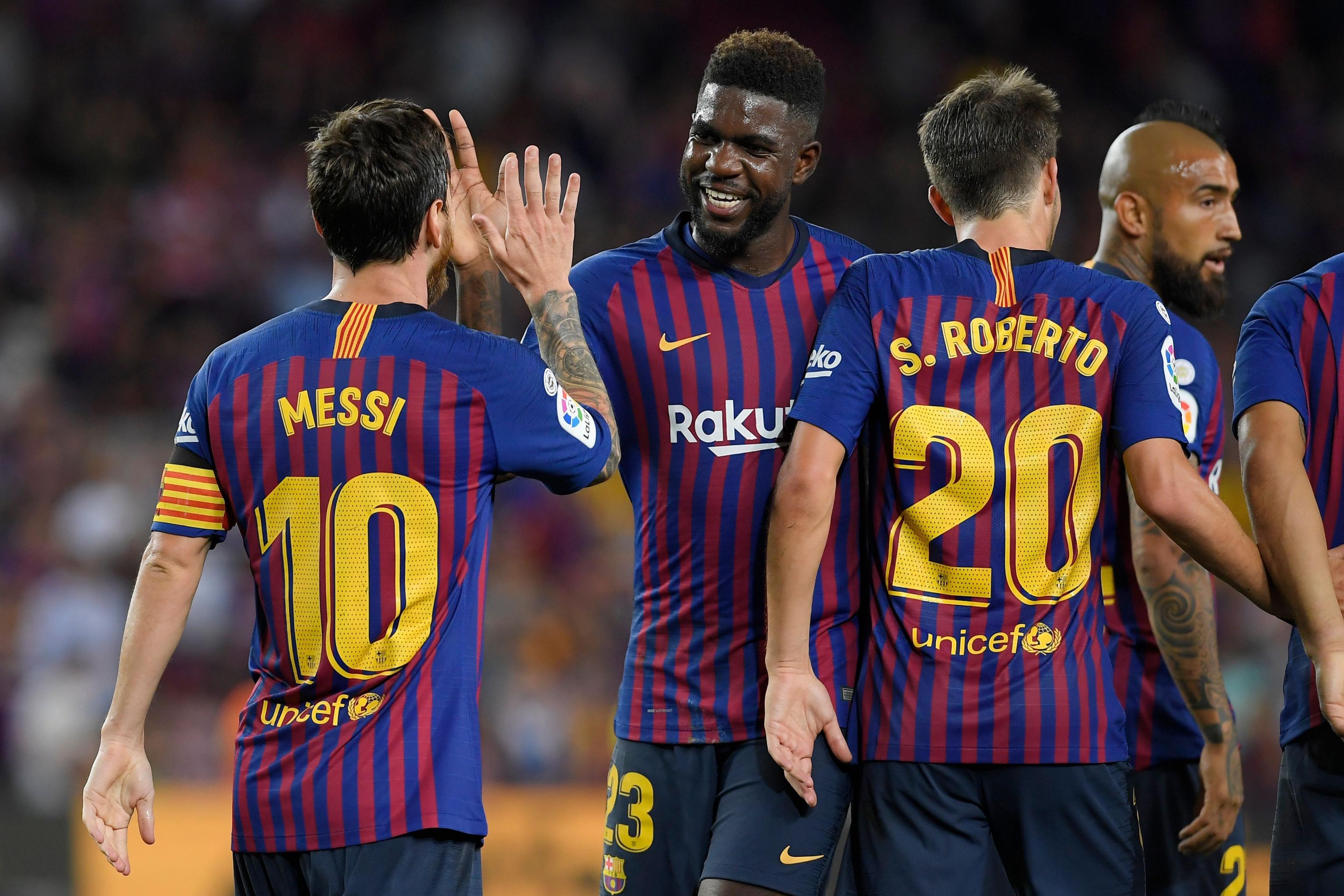 samuel umtiti, barcelona, messi,