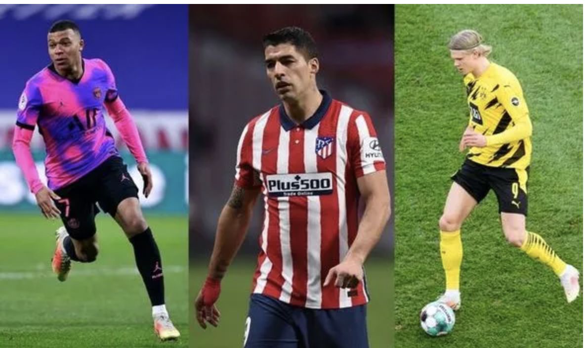 Suarez, Haaland, Mbappe