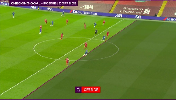 (Image) Liverpool get lucky with dodgy VAR call as Werner goal ruled out