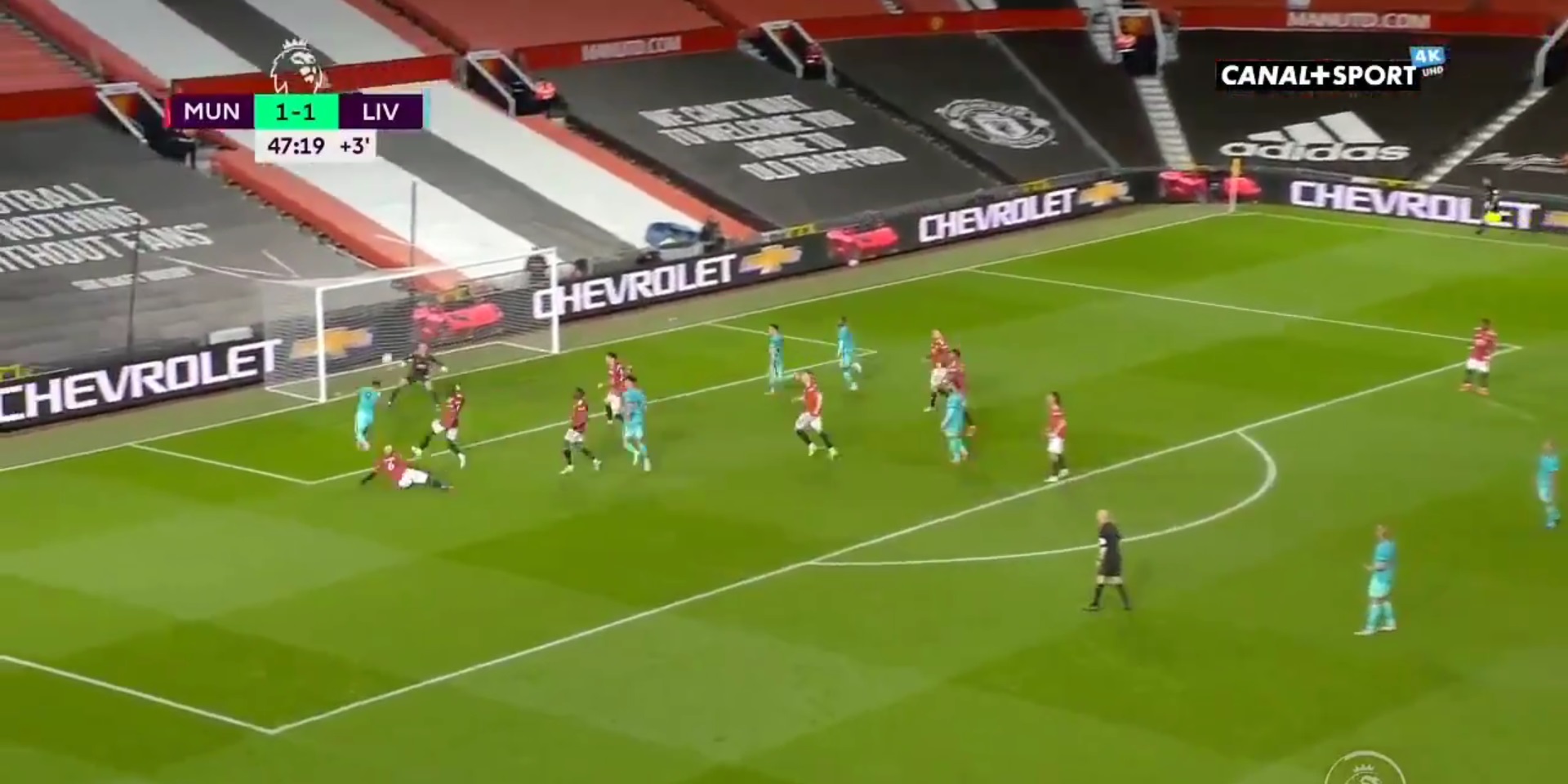 (Video) Liverpool take 2-1 lead at Old Trafford through Bobby Firmino bullet