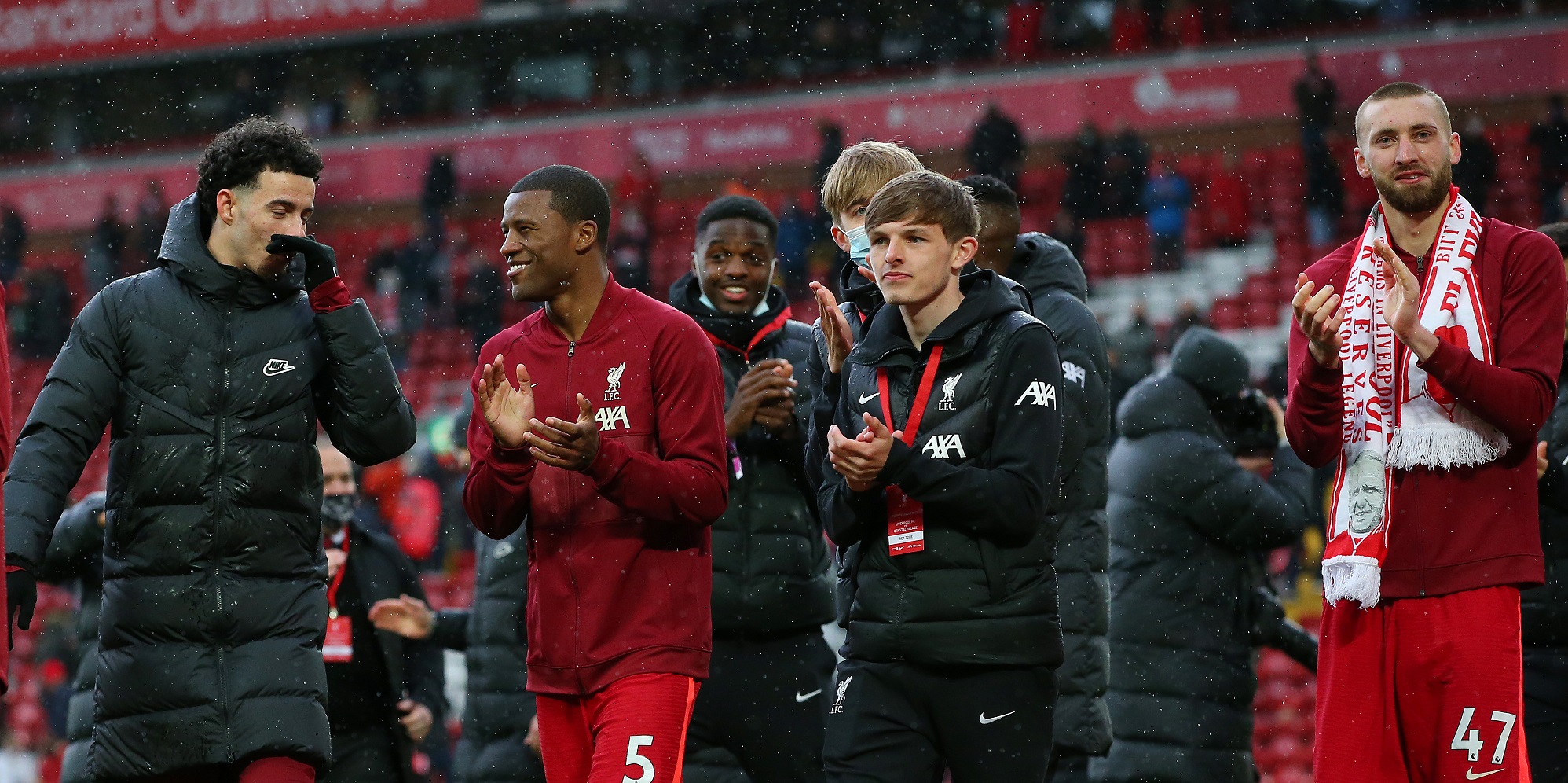 Jones, Wijnaldum, Heskey, Liverpool