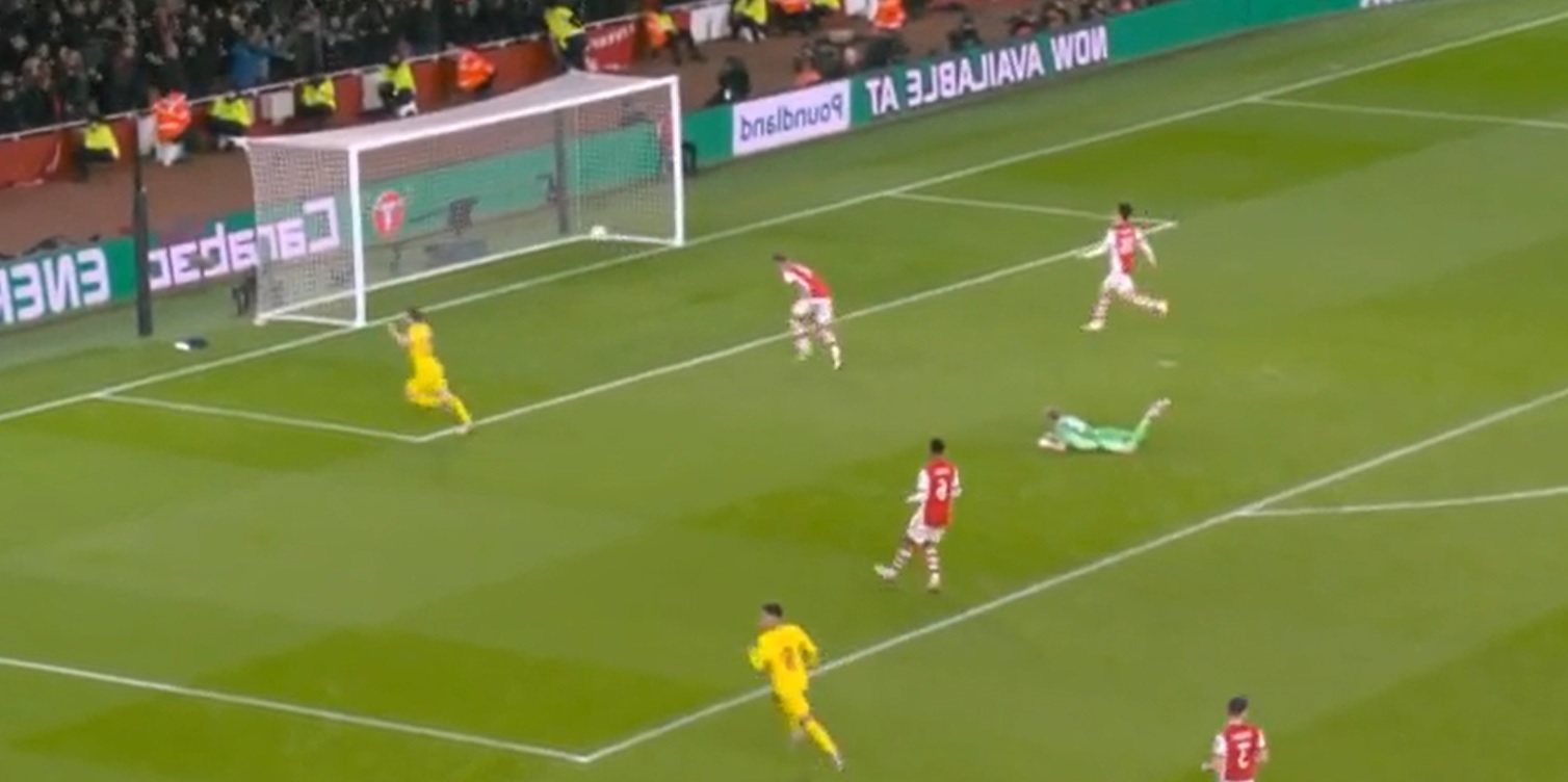 (Video) Jota’s second goal against Arsenal looks eerily identical to first leg moment in new flipped clip