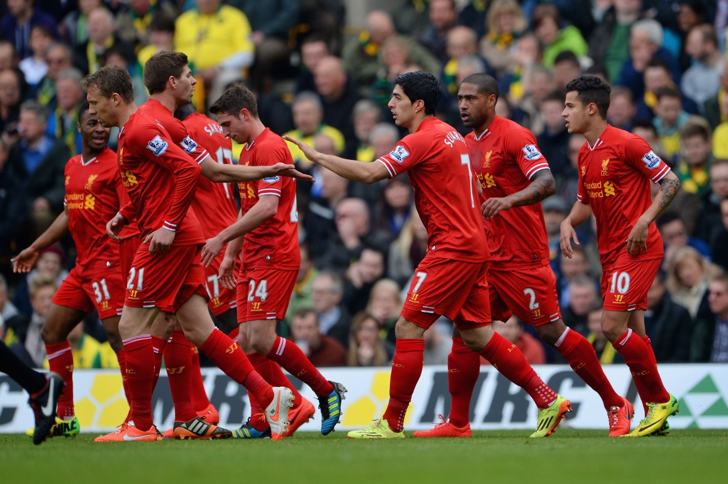 Suarez, Gerrard, Evans