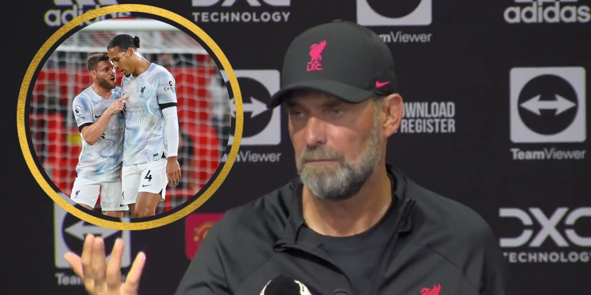 (Video) Jurgen Klopp gives his thoughts on the on-pitch altercation between Virgil van Dijk and James Milner at Old Trafford