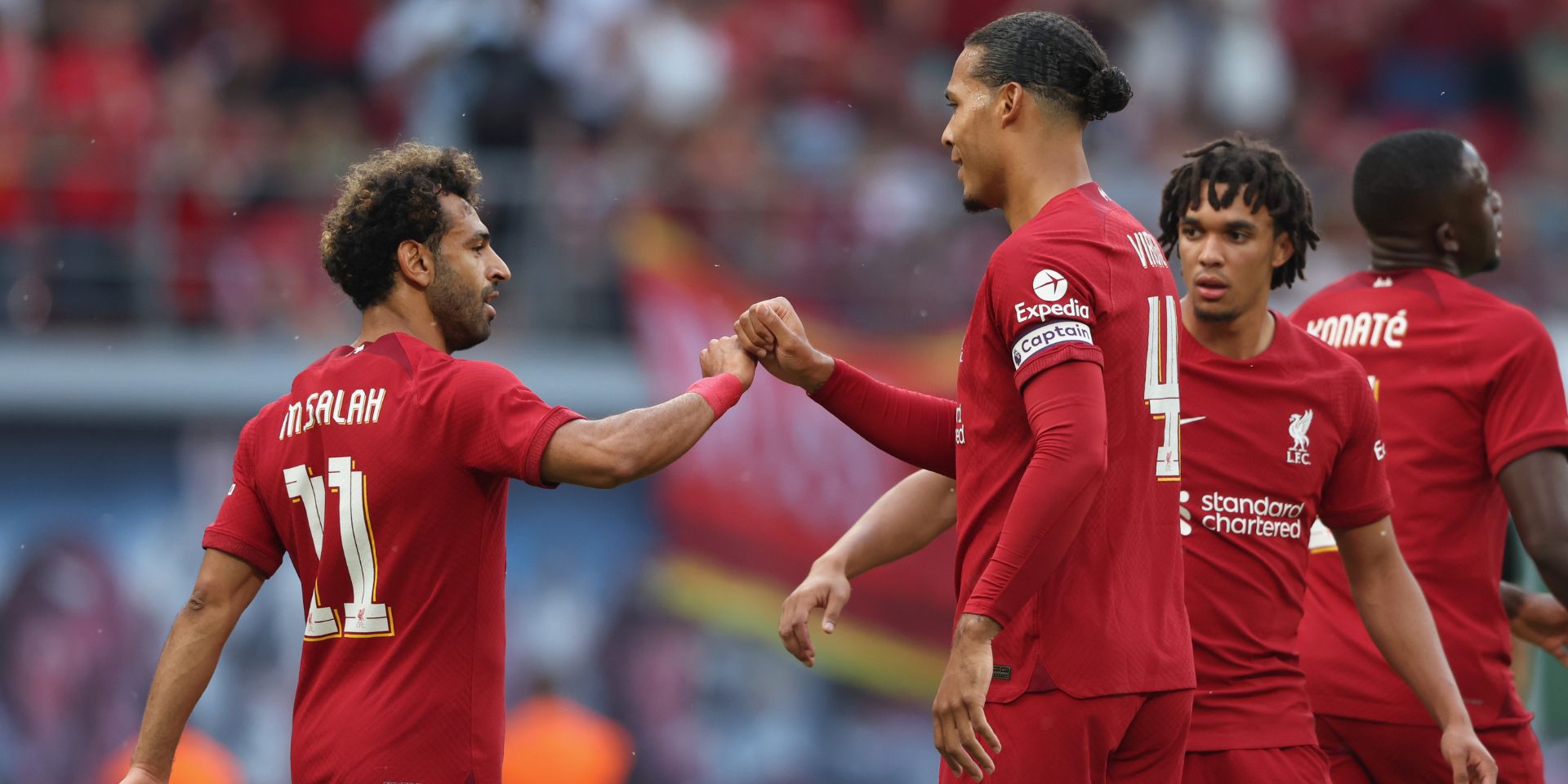 Liverpool, van Dijk, Alexander-Arnold, RObertson, Fabinho