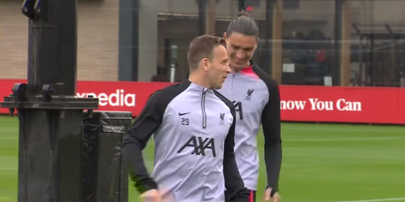(Video) Liverpool star has Nunez giggling in training as potential new bromance on the horizon