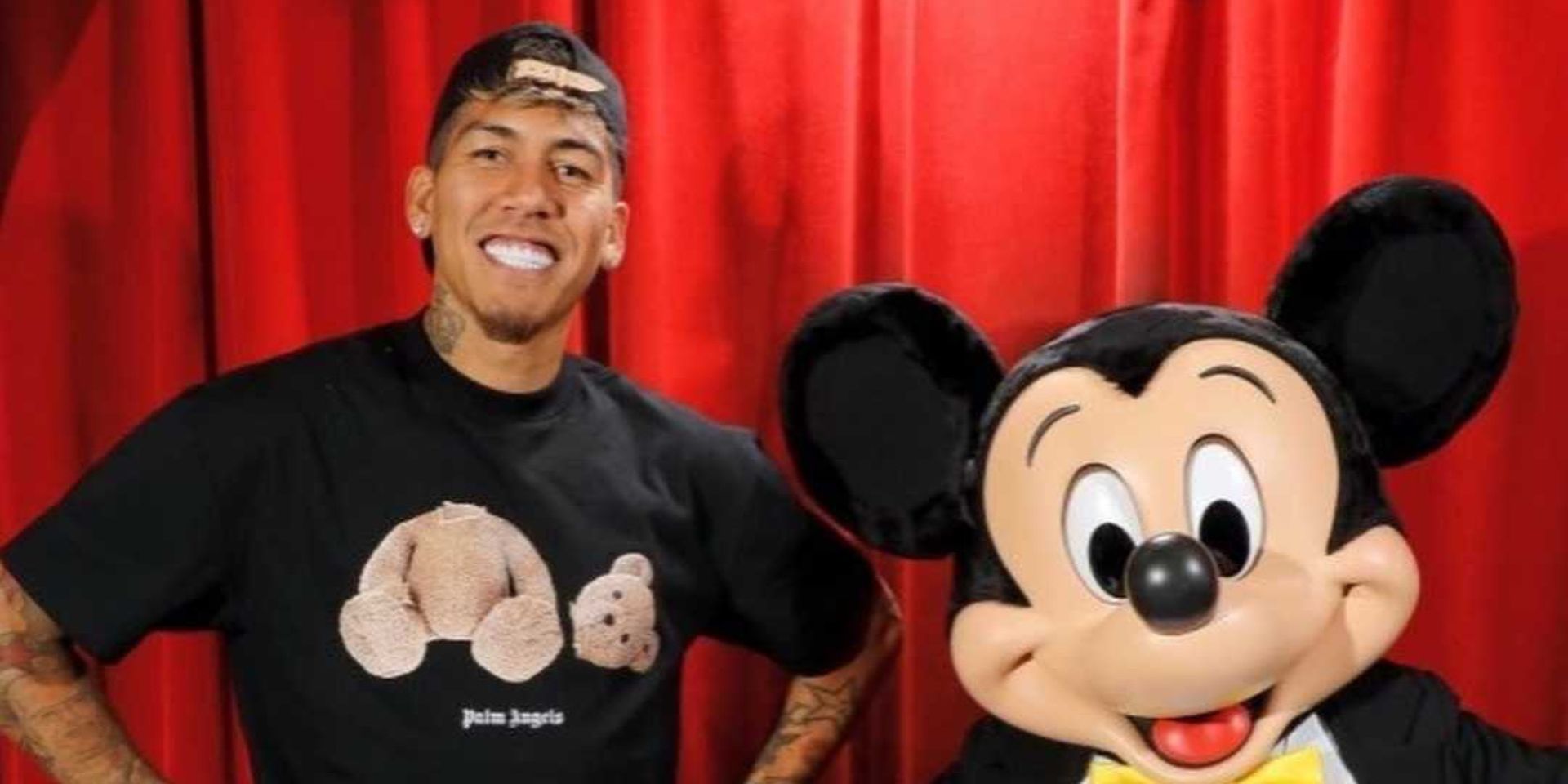 (Images) Bobby Firmino poses with Mickey Mouse, Iron Man and the Avengers in Disneyland