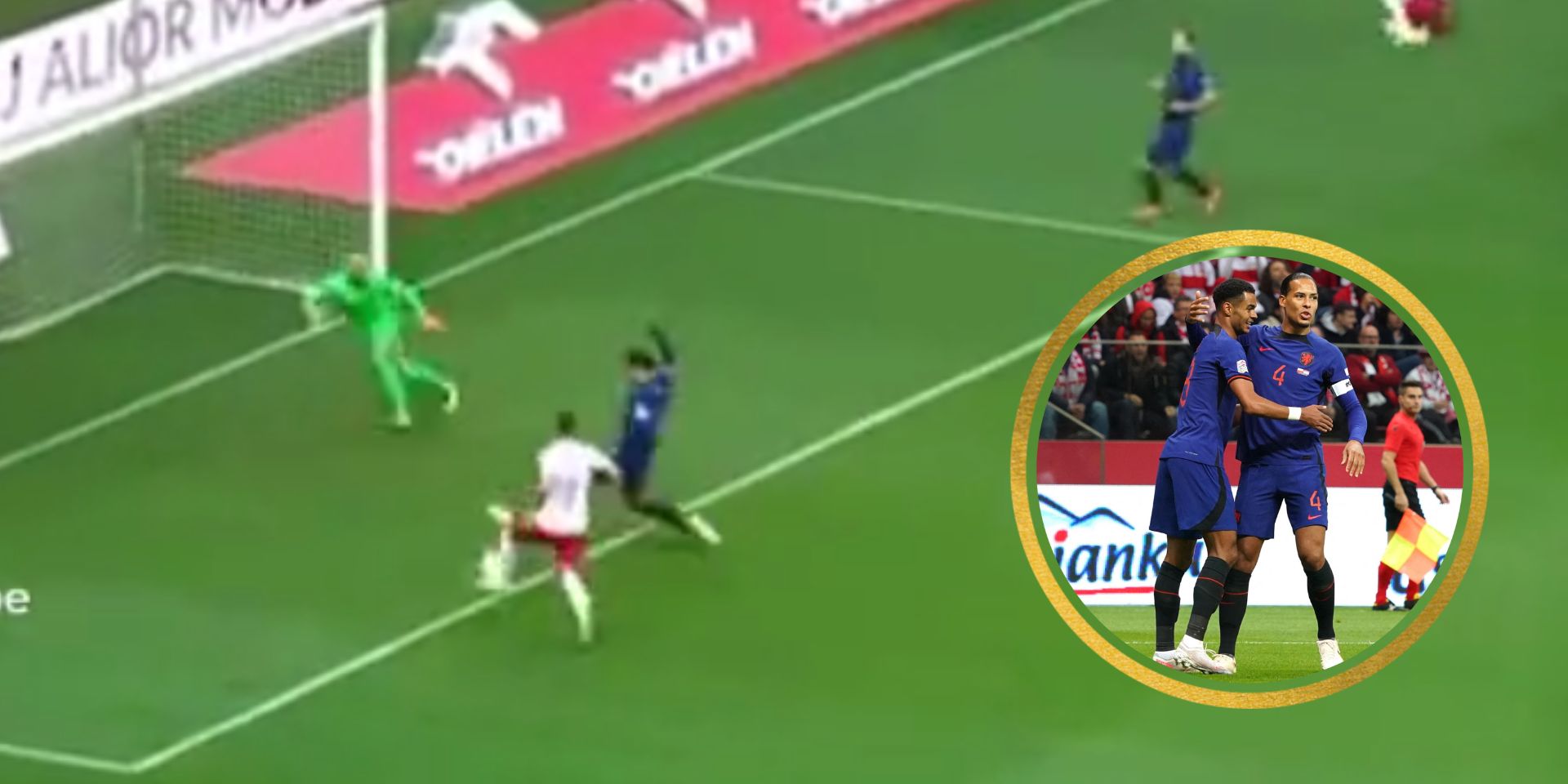 (Video) Virgil van Dijk denies Lewandowski with miraculous sliding tackle for Holland