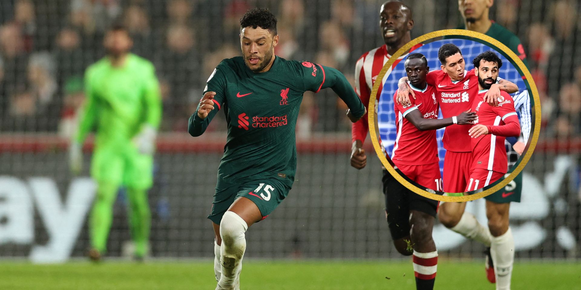 Oxlade-Chamberlain, Salah, Mane, Firmino, Nunez