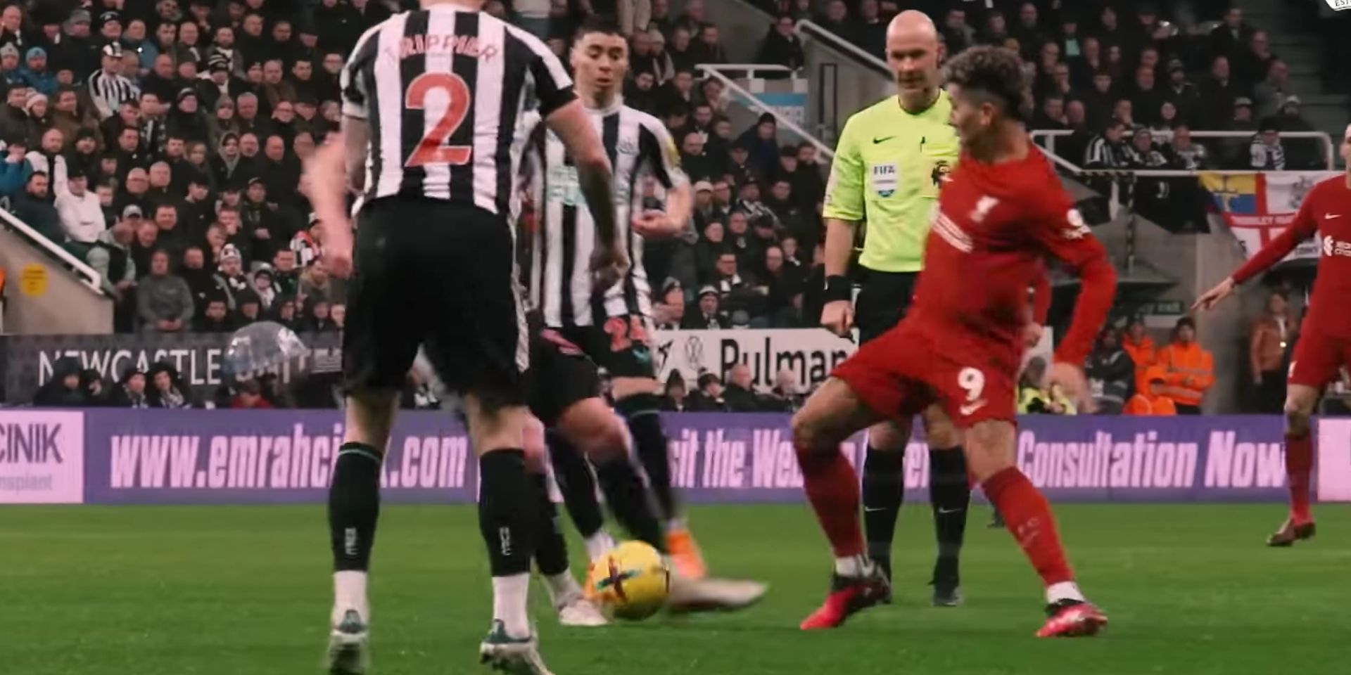 (Video) New angle of Firmino’s samba skills as he dances past Newcastle players with ease