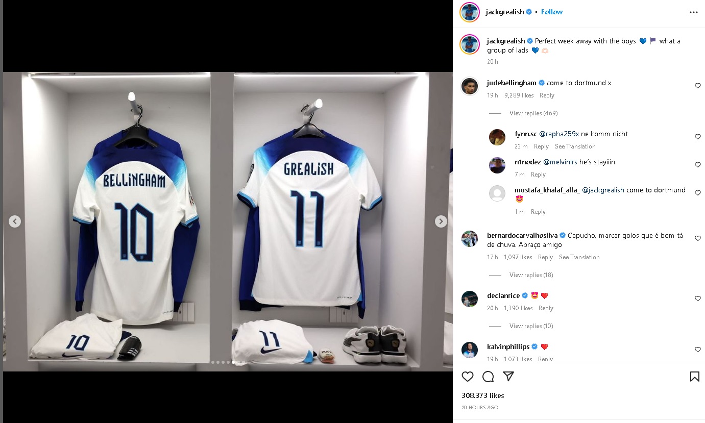 Grealish, Bellingham Grealish, Bellingham