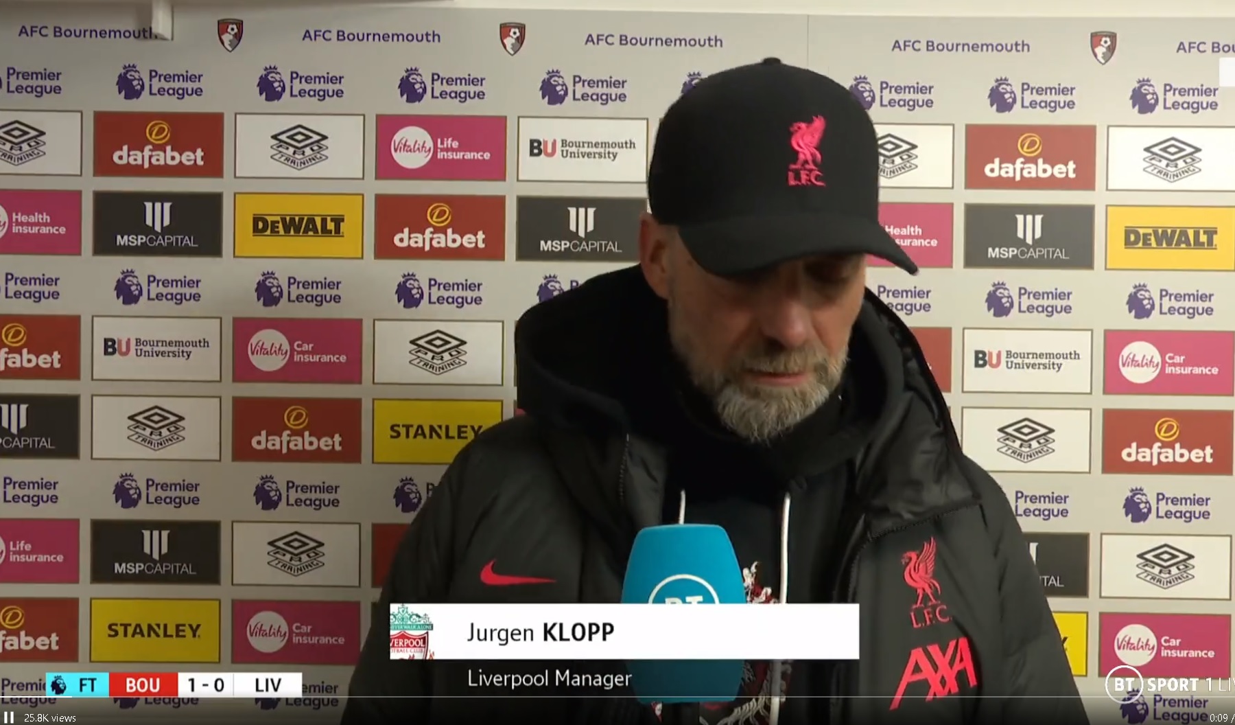 Klopp, Liverpool, Bournemouth