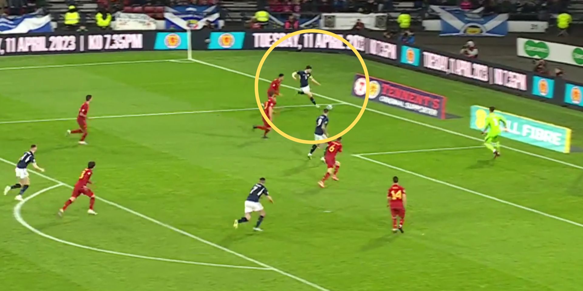 (Video) Robertson provides crucial assist after trademark pressing for Scotland