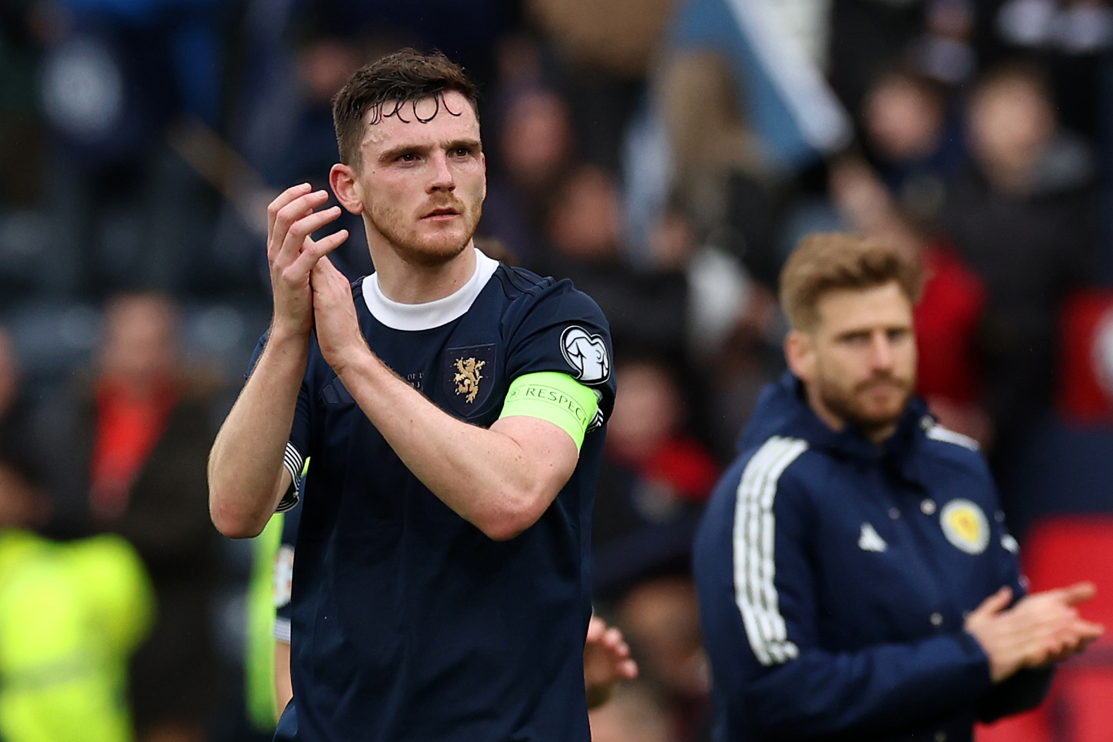 Journalist spots one thing Liverpool star Andy Robertson did during Scotland’s win on Saturday