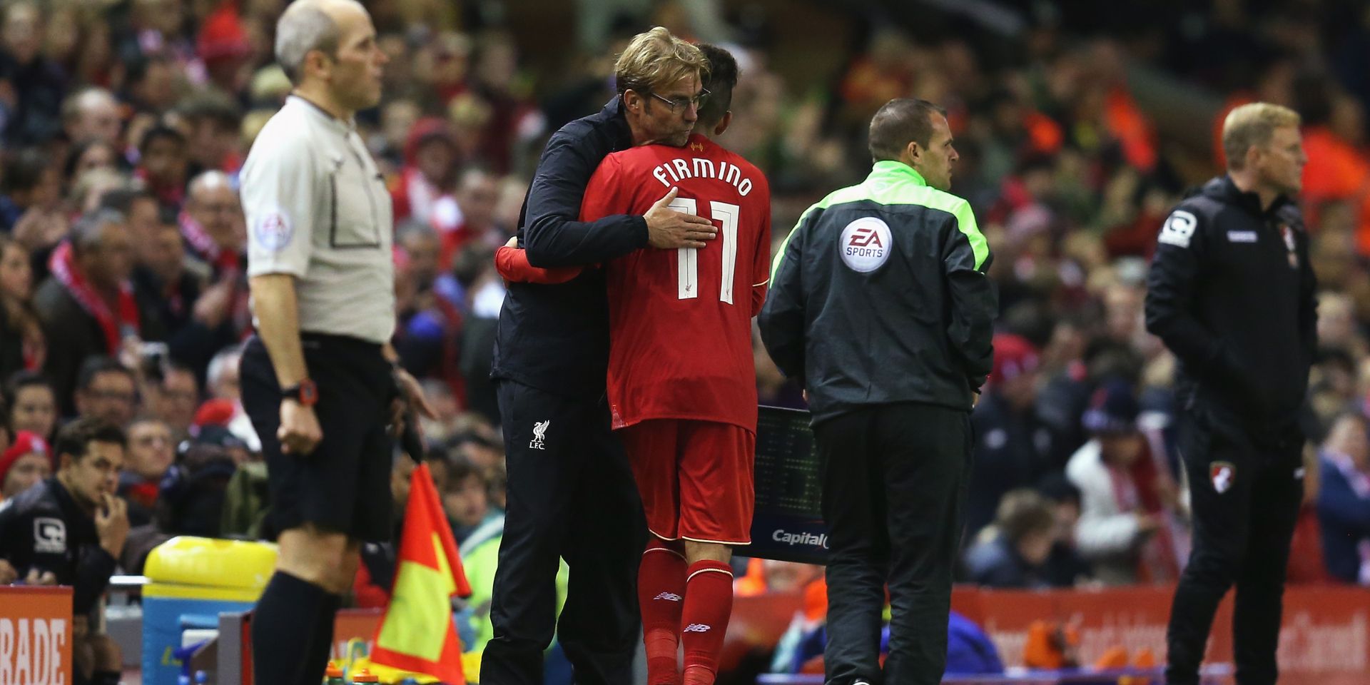 Klopp, Firmino, Henderson