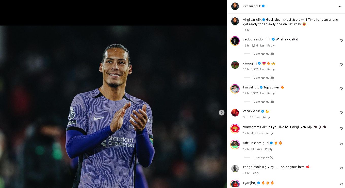 Van Dijk, Szoboszlai, Elliott Van Dijk, Szoboszlai, Elliott