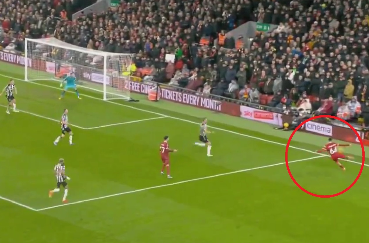 (Video) Unbelievable: Trent inches away from goal of the season contender with volley from insane angle