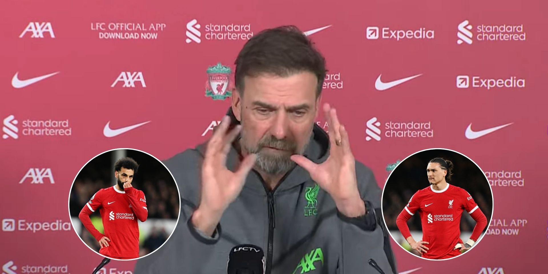 Klopp, Salah, Nunez