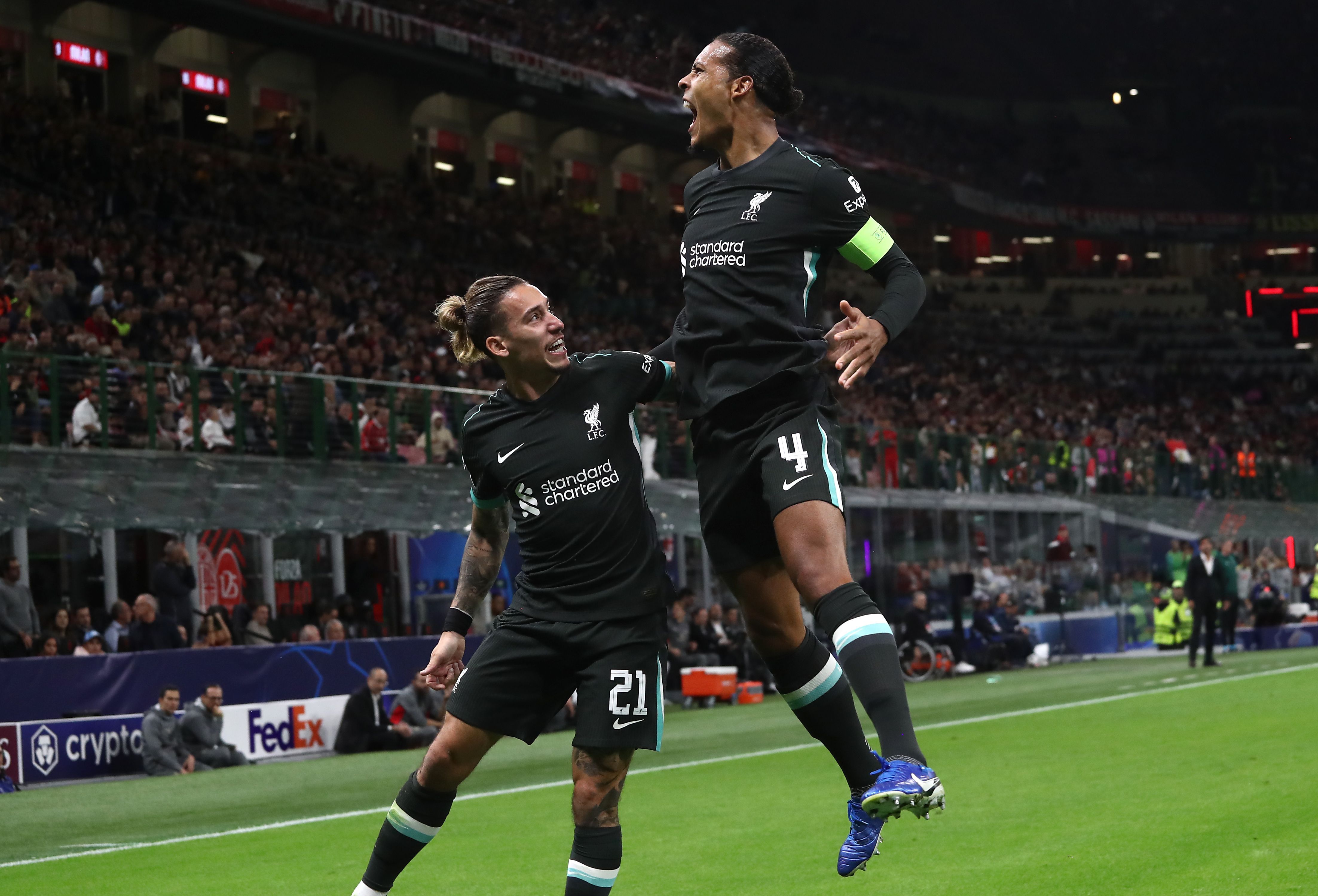 Van Dijk, Tsimikas, Liverpool Van Dijk, Tsimikas, Liverpool