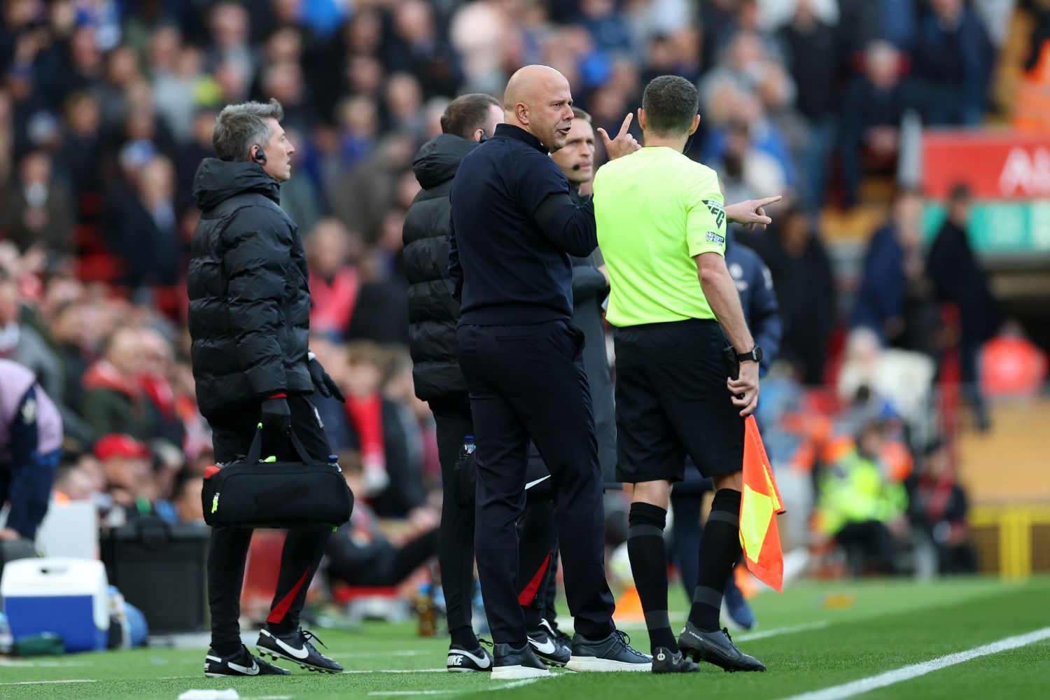Arne Slot wasn't happy with the officials against Chelsea