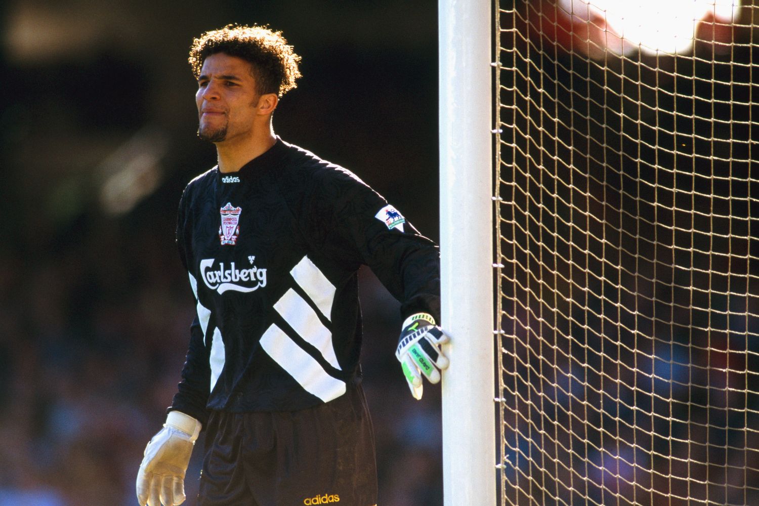 David James in goal for Liverpool in 1994