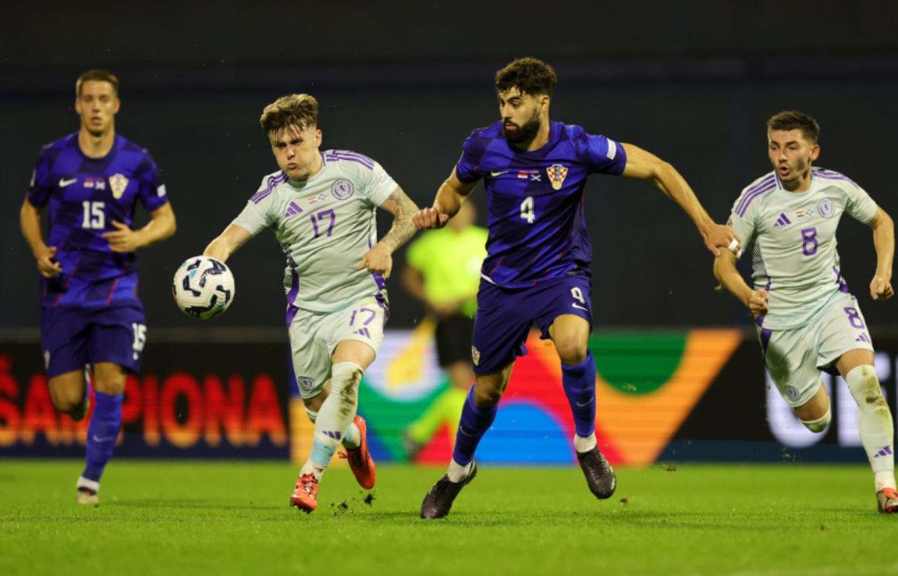 Ben Doak made his first senior start for Scotland against Croatia on Saturday