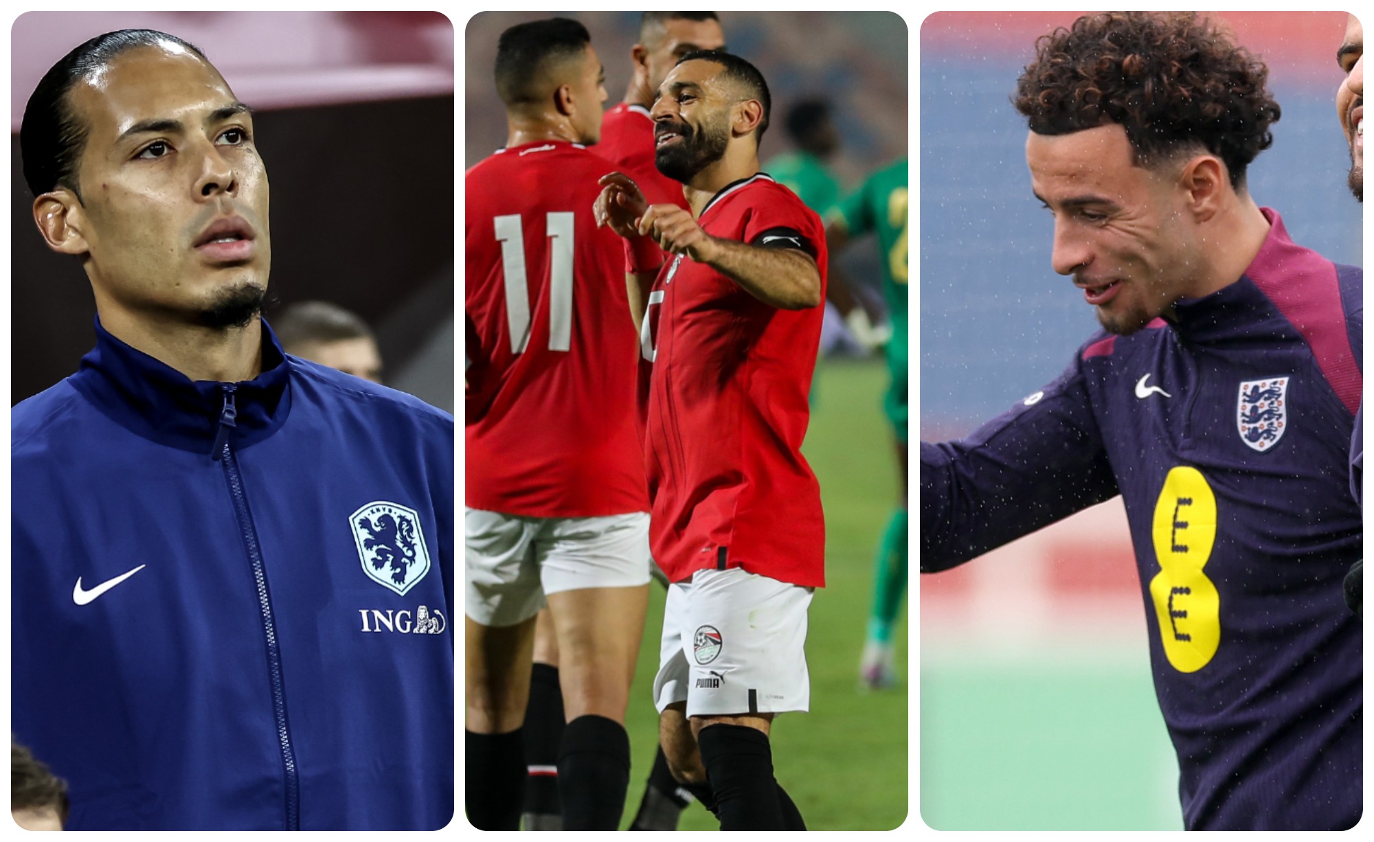 Virgil van Dijk, Mo Salah and Curtis Jones have all left their respective national teams and returned to Liverpool
