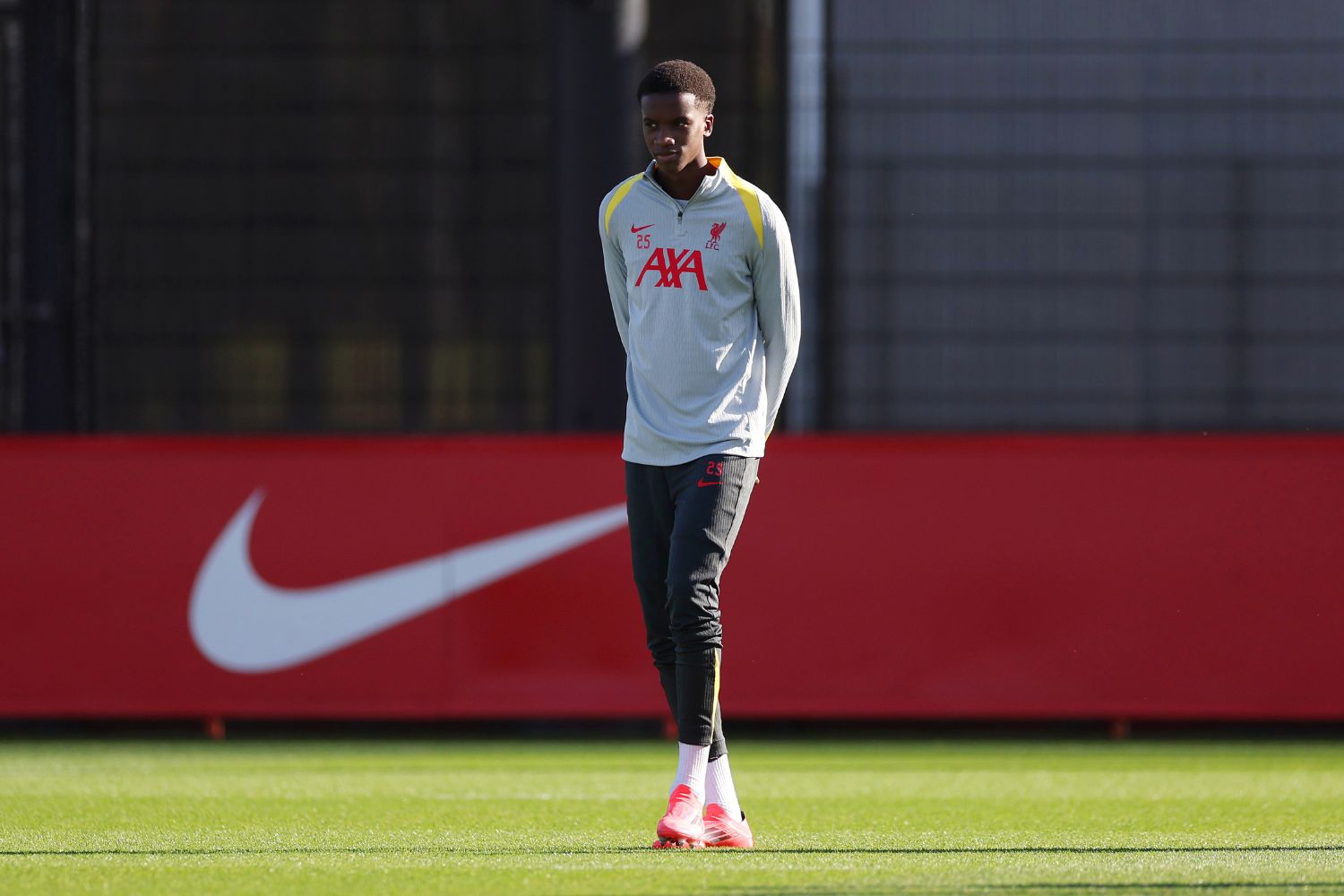 Trey Nyoni in training for Liverpool