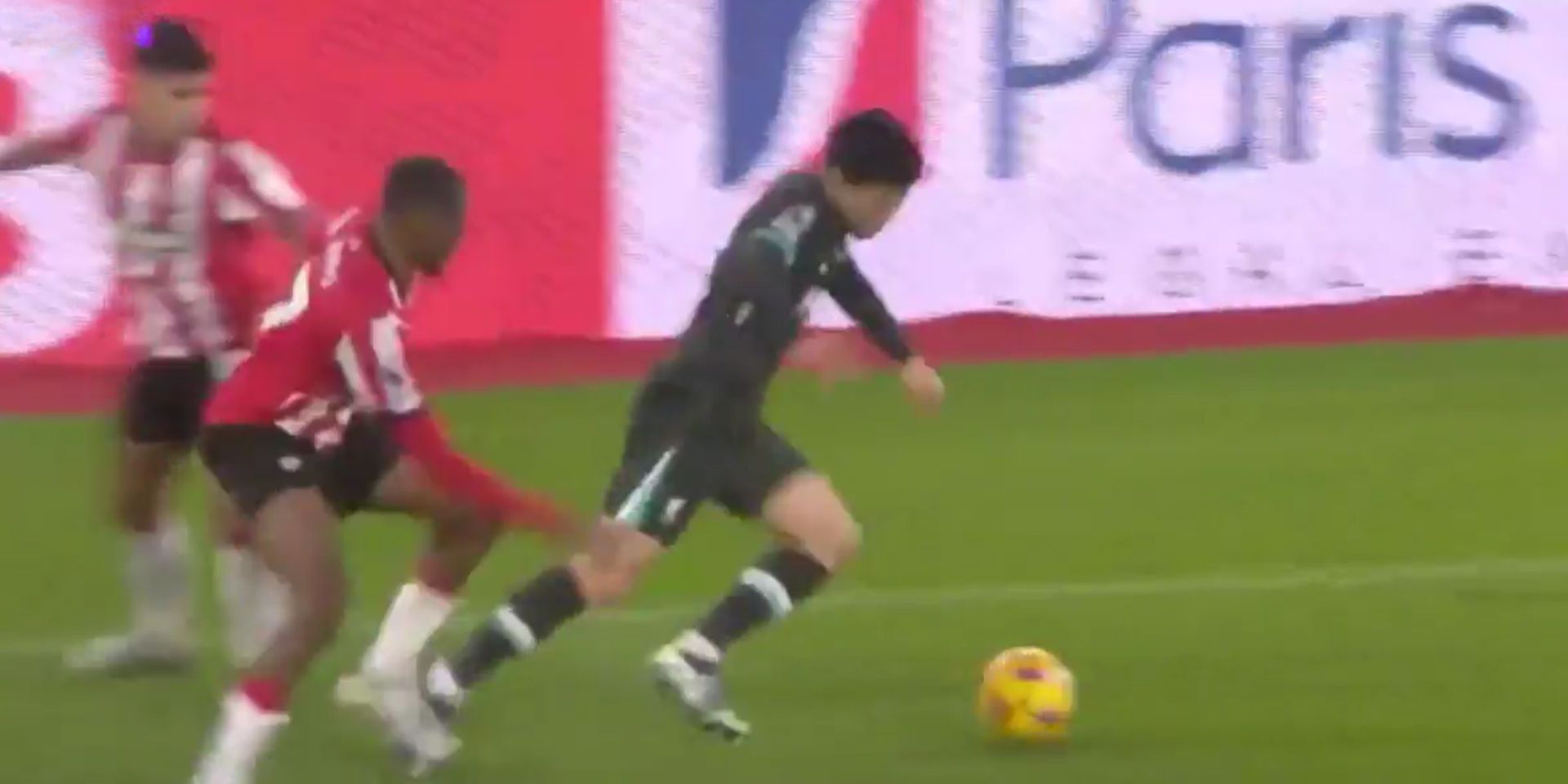 Wataru Endo in action for Liverpool against Southampton
