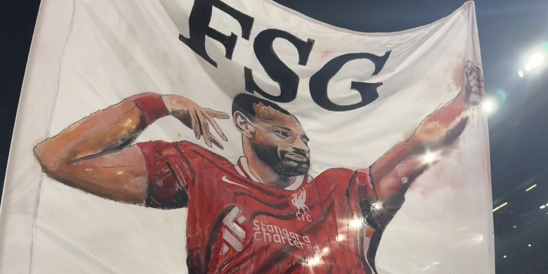 Liverpool fans new flag for Mo Salah