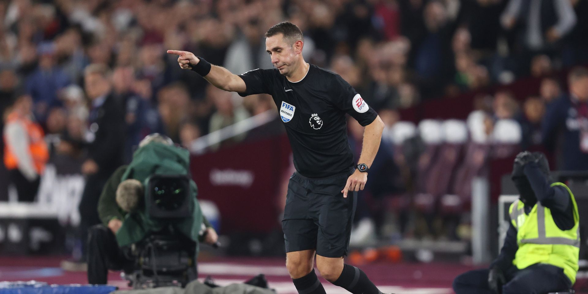David Coote in action as a Premier League referee