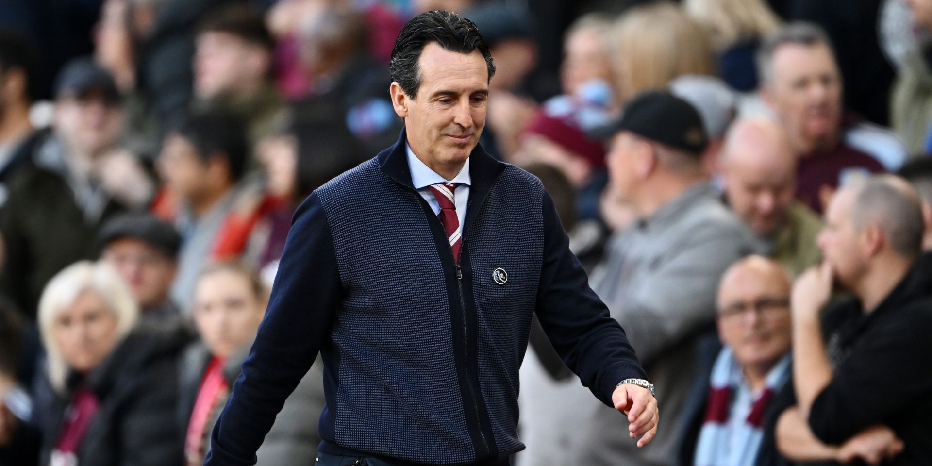 Unai Emery in charge of Aston Villa