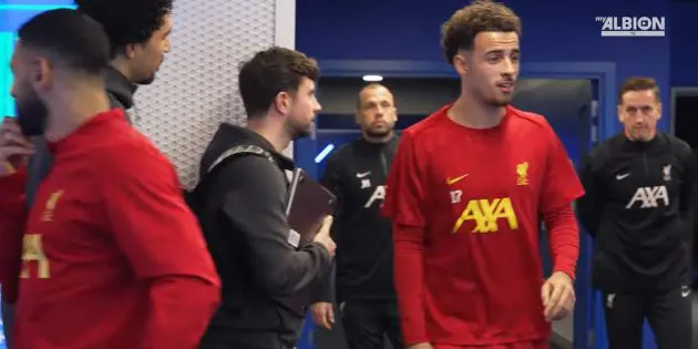 Curtis Jones makes Alexis Mac Allister Brighton joke