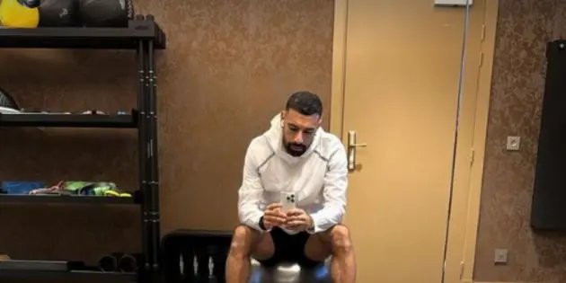 Mo Salah in the gym during international break