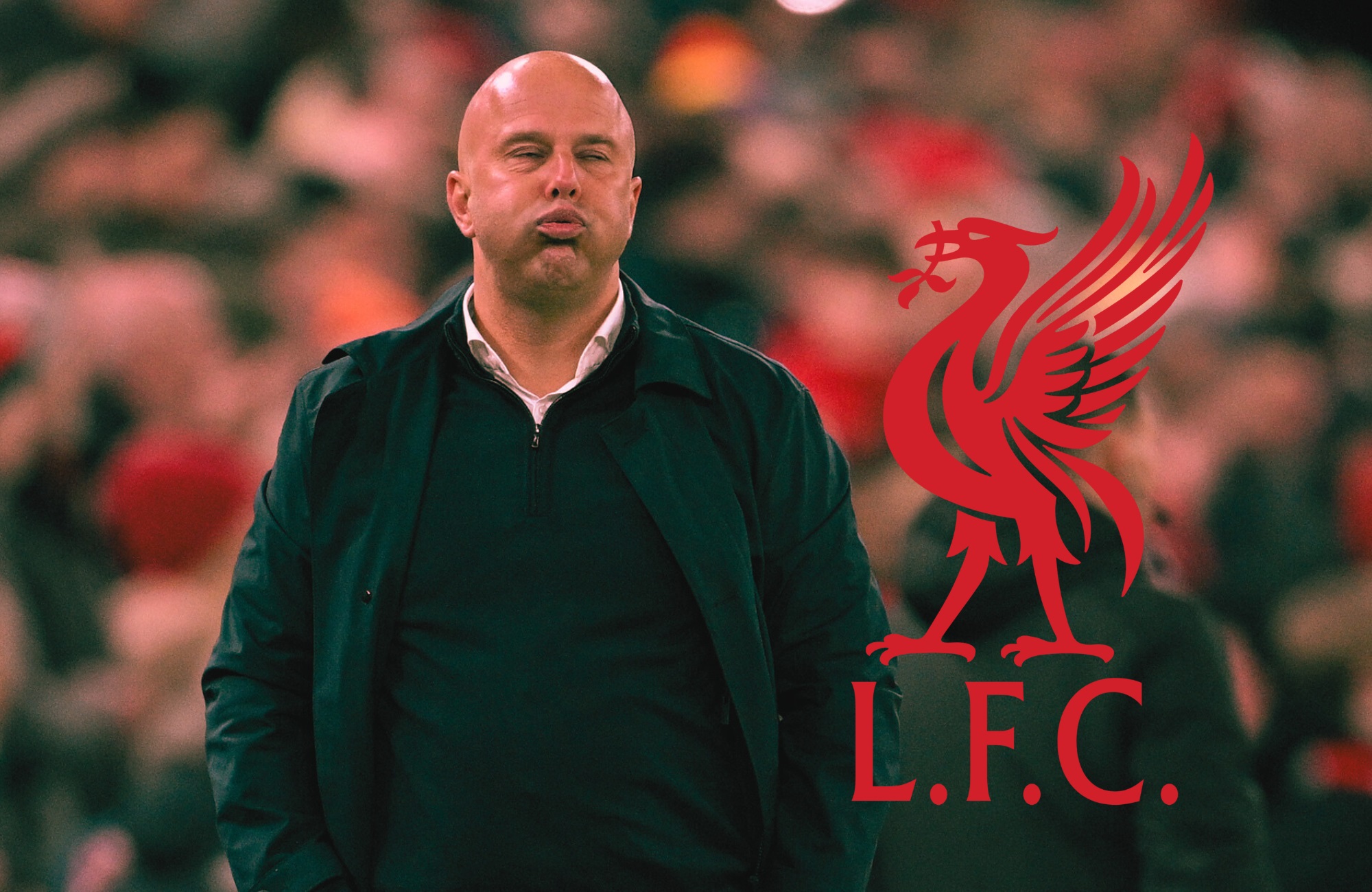 Arne Slot during Liverpool's Champions League clash with Real Madrid.
