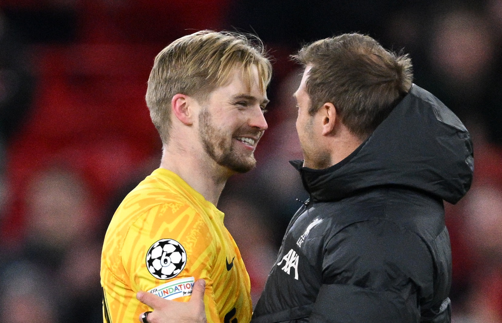 Caoimhin Kelleher after Liverpool beat Real Madrid in the Champions League.