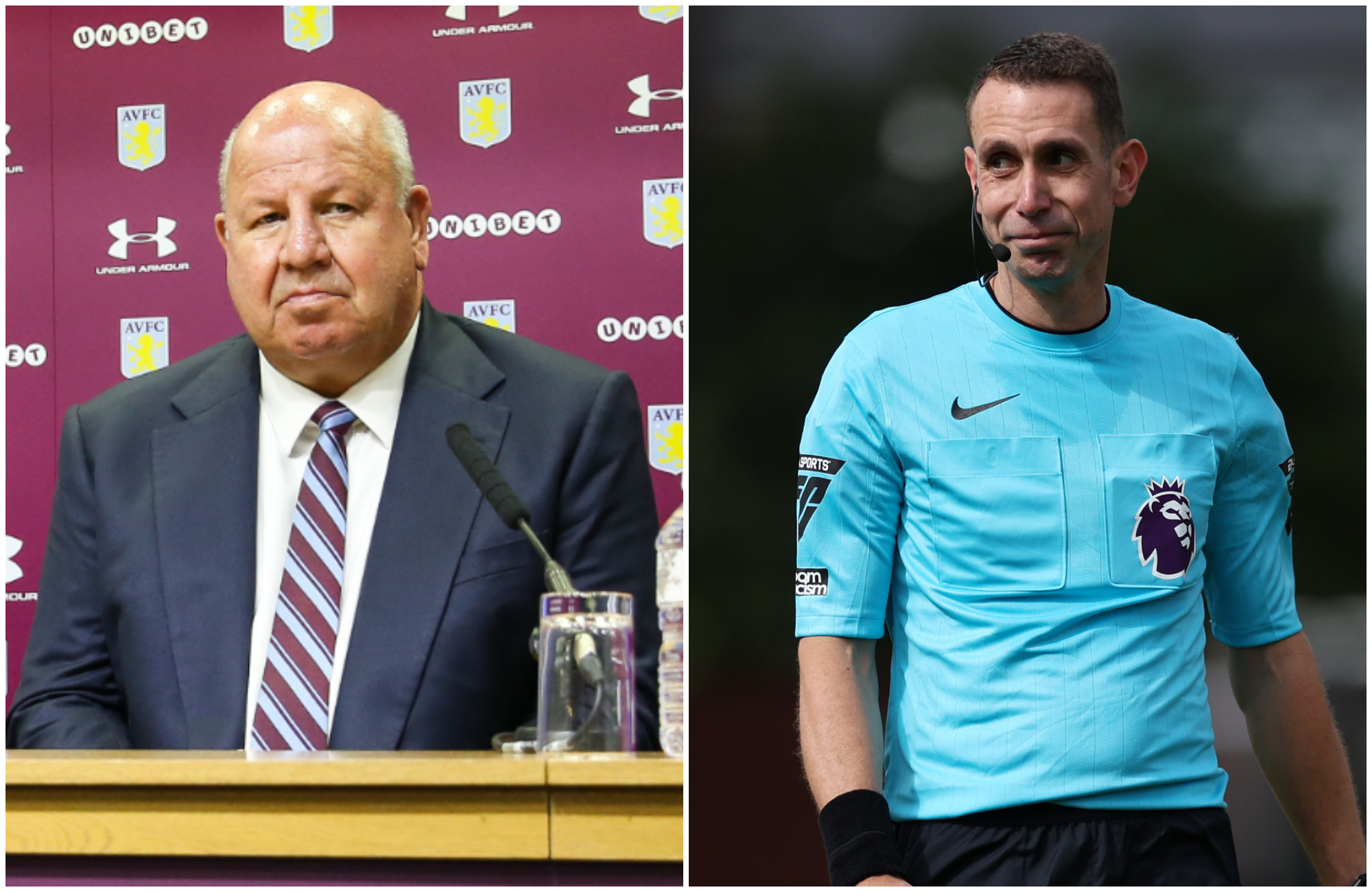 Premier League referee David Coote and former Aston Villa chief Keith Wyness.