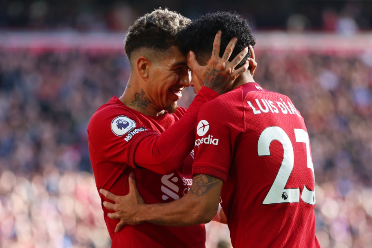 Firmino and Diaz shared a heartwarming exchange on Instagram